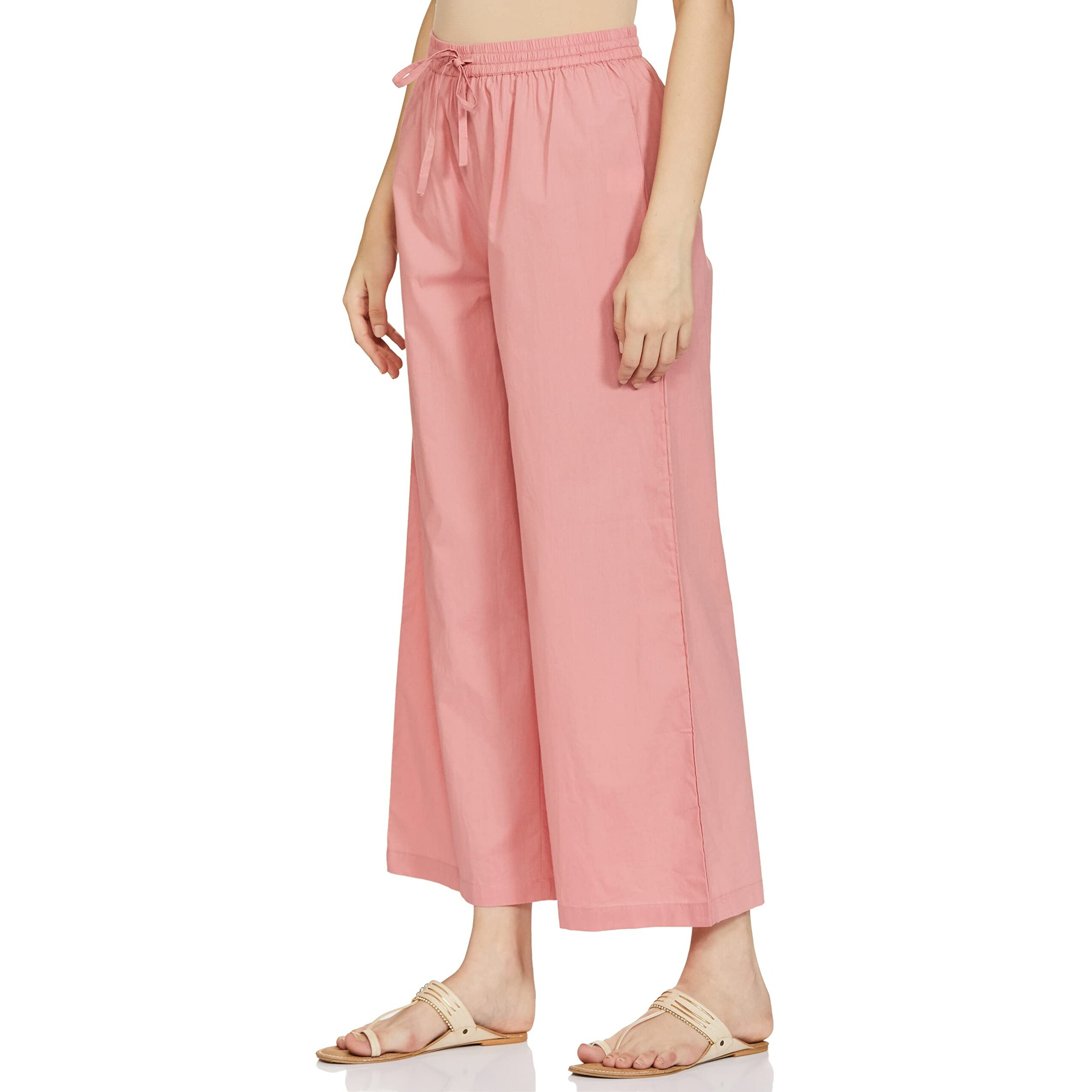 Amazon Brand - Myx Women's Loose Fit Palazzo (PAG 225_Pastel Onion_2XL)