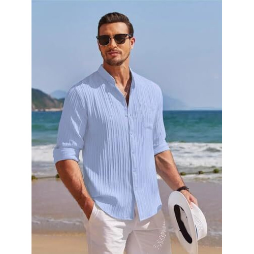 Leriya Fashion Men's Solid Regular Fit Shirt (LF-MS-6242_Blue