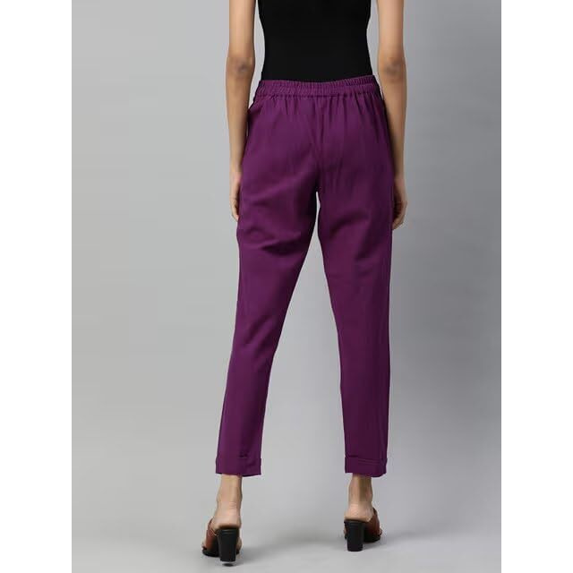 DIGITAL SHOPEE Women's Regular Fit Casual PantsPurple |4XL
