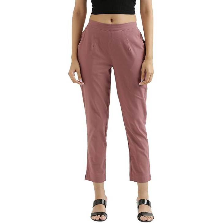 DIGITAL SHOPEE Women's Regular Pants (DS-TC1-Rose Taupe |4XL_Rose