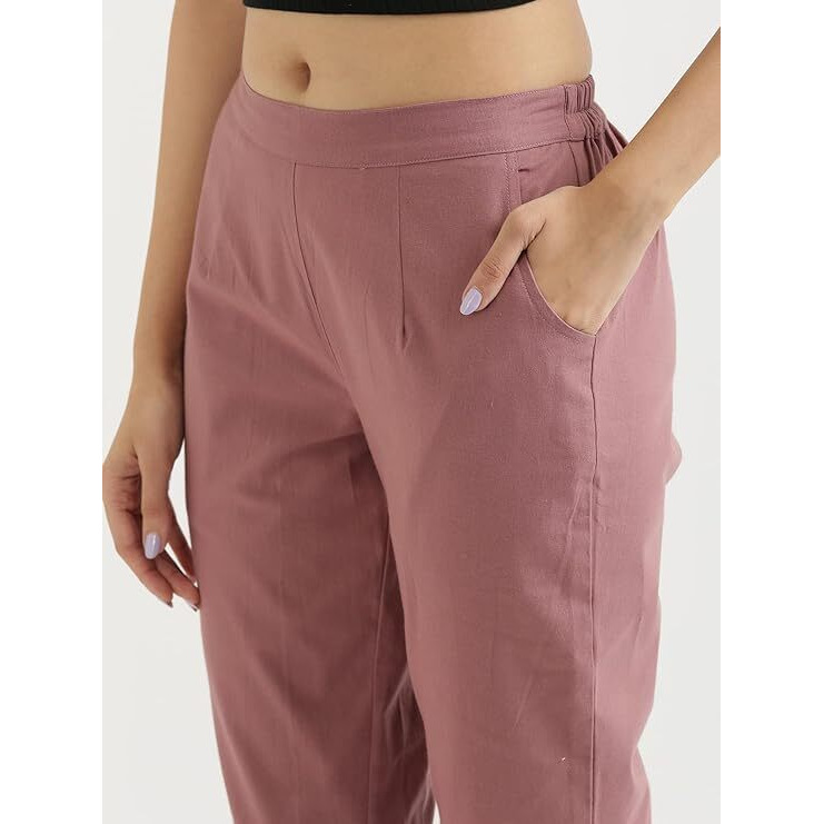DIGITAL SHOPEE Women's Regular Pants (DS-TC1-Rose Taupe |4XL_Rose