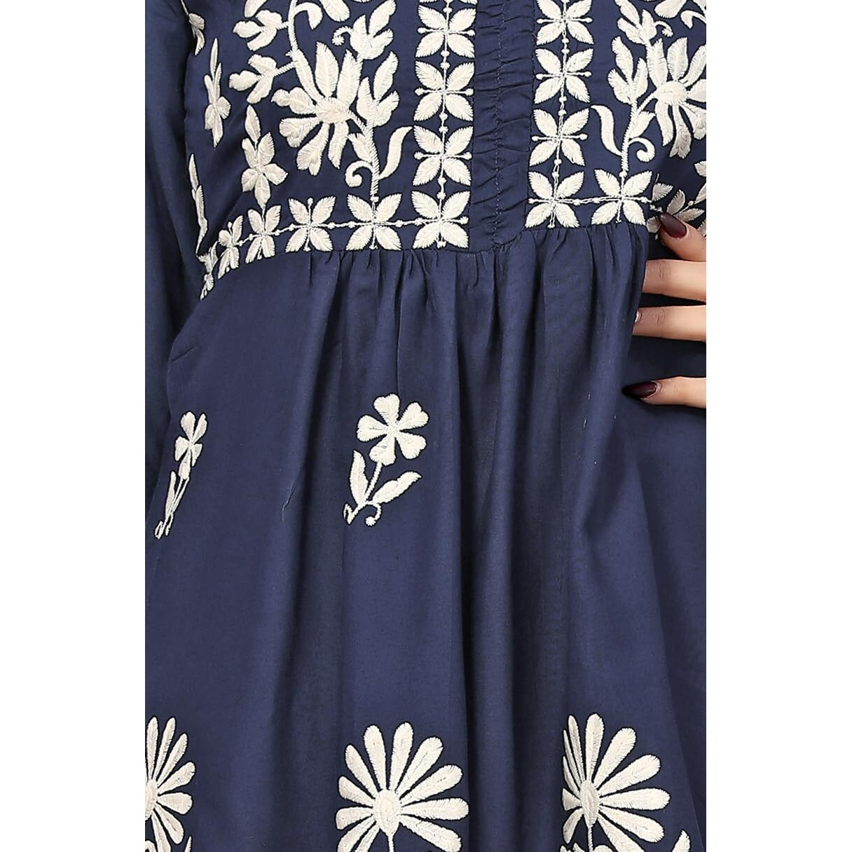 Bee M Pee Designer Short Kurti Tops for Jeans for Women I Chikankari Rayon Cotton Long Kurta Kurti for Women I Stylish wear Kurti top for Girls