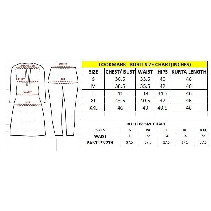 LookMark Women's Trendy Printed Cotton Blend Straight White Color Kurta and Afghani Pant Set (KS2072-L)