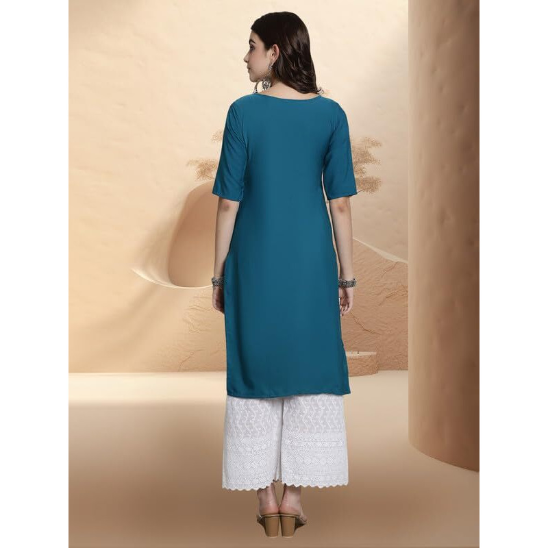 Pinkmint Women's Crepe Digital Print Straight Kurta [Pack of 6]