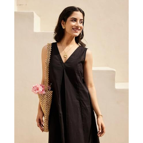 FABNEX Kurta Set for Women | Women Kurta | Women Kurta Sets Kurtis | Women Kurta Pant Set | Women Kurta Pant Set Women (K-114-Black-2XL)