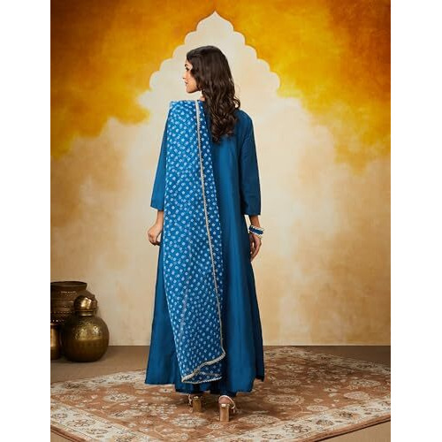 Amazon Brand - Myx Women's Rayon Salwar Suit (AW24-MYX-SKD-VN-04_Teal Blue_XS)