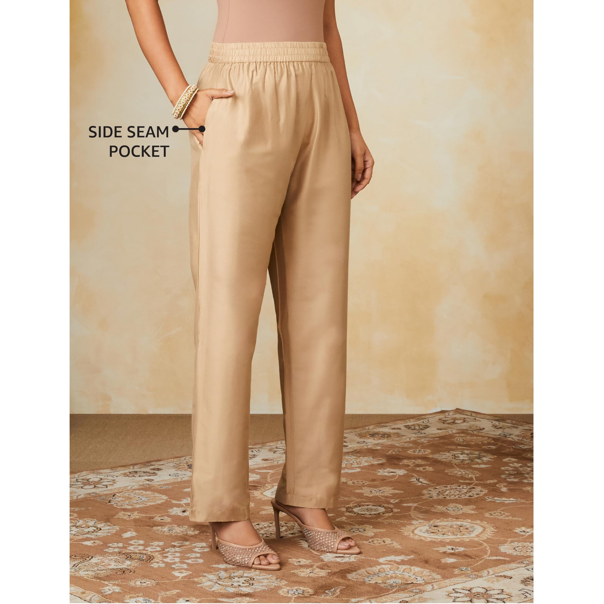 Amazon Brand - Myx Women's Rayon Salwar Suit (AW24-MYX-SKD-VN-08_Golden Beige_XS)