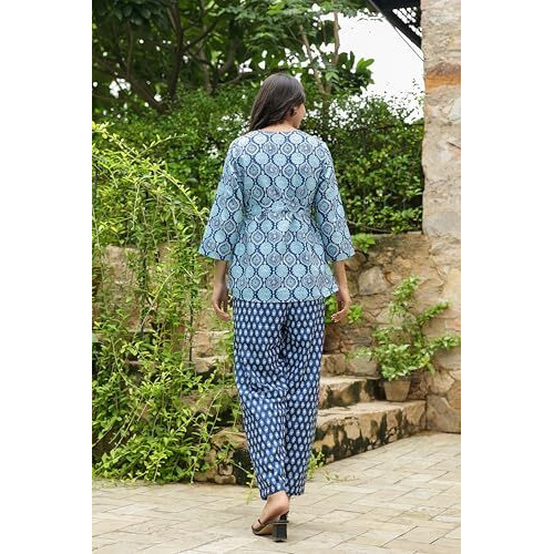 GRECIILOOKS 3 Piece Co-Ord Set For Women | Formal/Office Co-Ord Set For Women | Blazer Co-Ord Set For Women | Designer Kurta Set For Women | Kurta SET (IN, Alpha, 2XL, Regular, BLUE)
