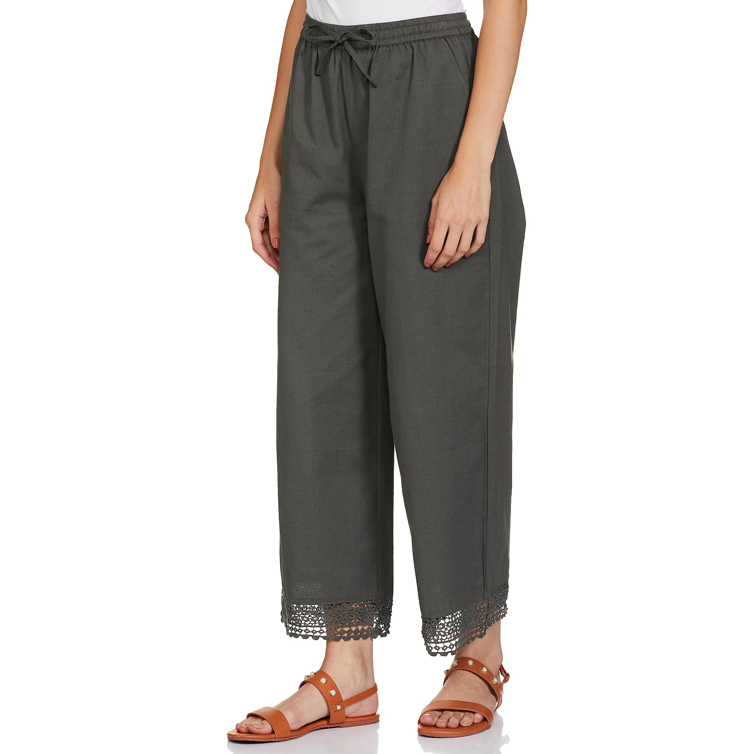 Amazon Brand - Myx Women's Relaxed Bottom (PAG 210_Charcoal Grey_4XL)