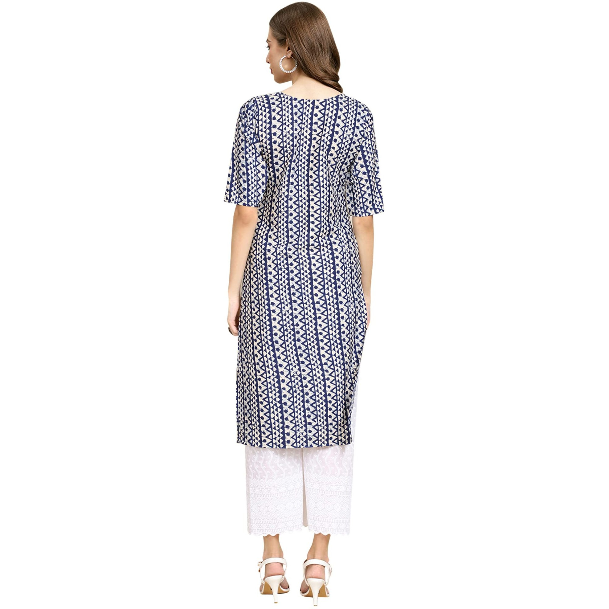 Pinkmint Women's Crepe Digital Print Straight Kurta [Pack of 6] Multicolour