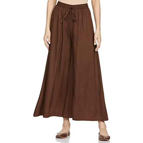 Amazon Brand - Myx Women Loose Palazzo Dark Earth S