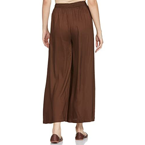 Amazon Brand - Myx Women Loose Palazzo Dark Earth S
