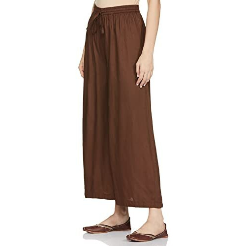 Amazon Brand - Myx Women Loose Palazzo Dark Earth S