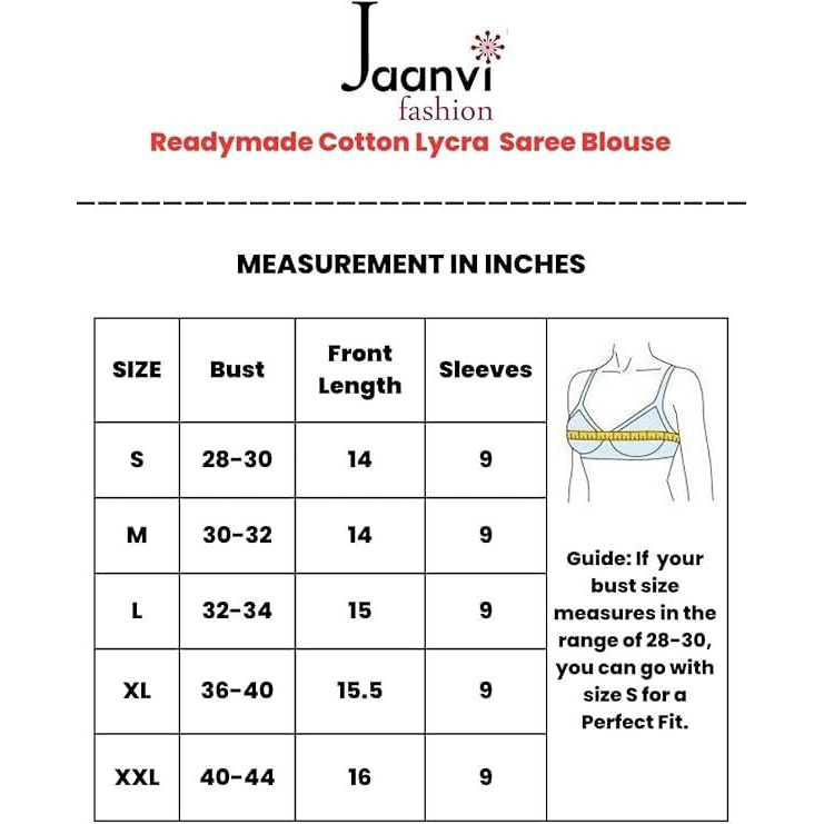 Jaanvi fashion Round Neck Dobby Cotton Lycra Stretchable Elbow Sleeve Readymade Saree Blouse for Women Stylish (Cotton-dobbi-Sky-Blue-m)