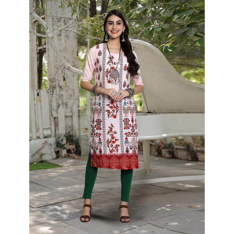 Pinkmint Printed Kurti for Women's Timeless Tradition Modern Kurtis with a Classic Touch (Pack of 6)