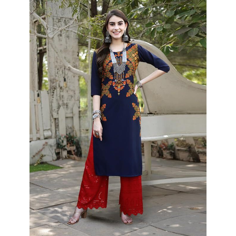 Pinkmint Printed Kurti for Women's Timeless Tradition Kurtis with a Classic Touch (Pack of 6)