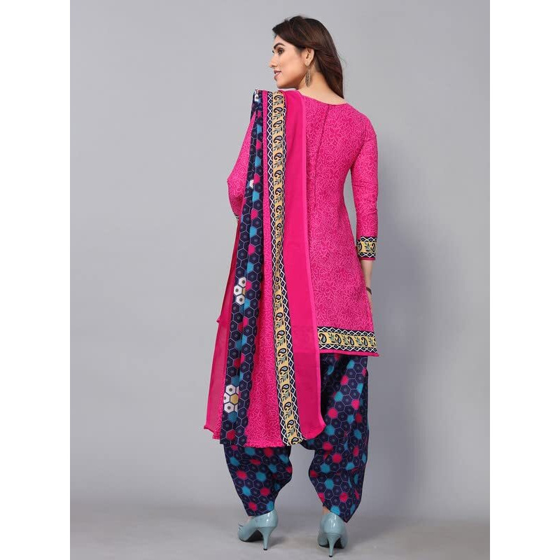 Satrani Women's Printed Poly Cotton Unstitched Dress Material(1175D1278N_Pink)