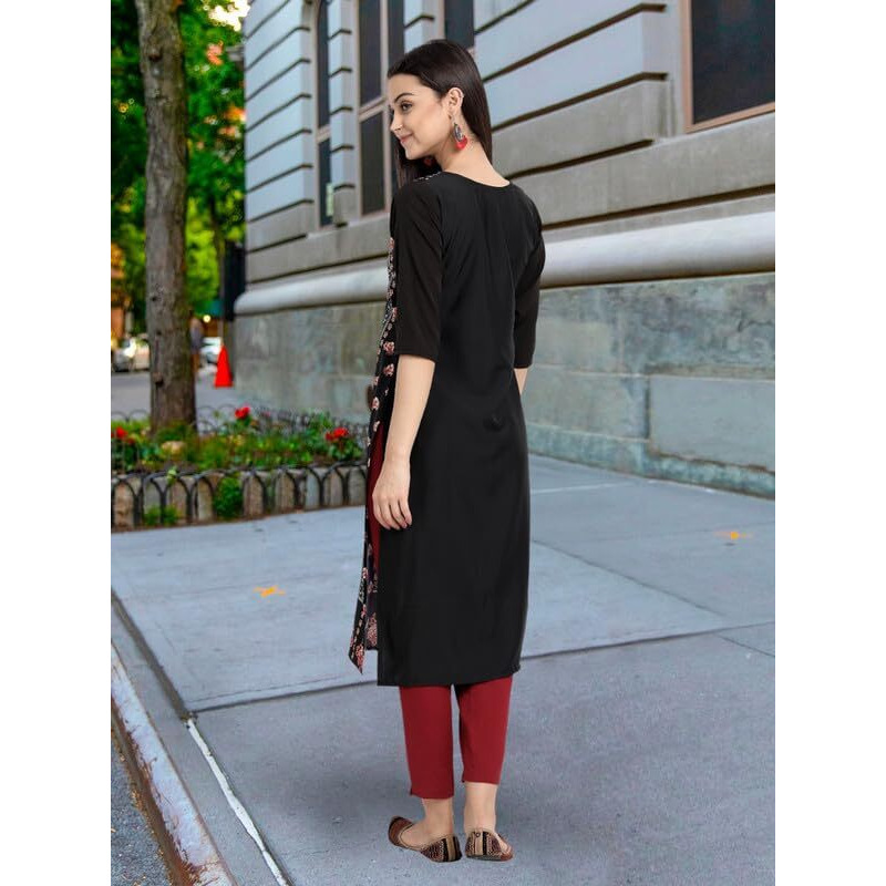 Pinkmint Women's Crepe Kurti for Women's ll Traditional Kurti for Women ll The Ultimate Kurti Collection (Pack of 5)