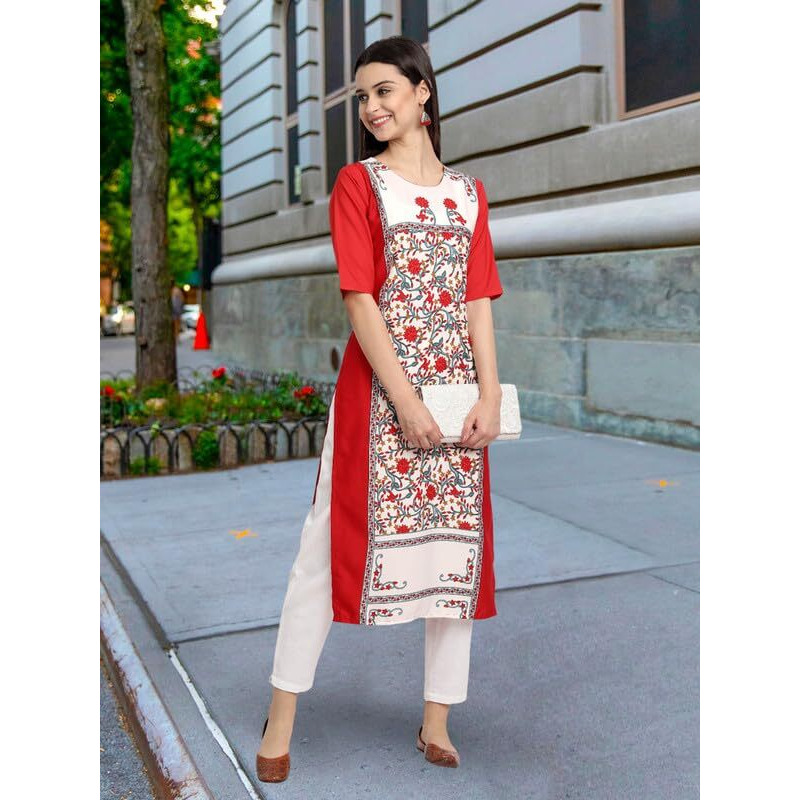 Pinkmint Women's Crepe Kurti for Women's ll Traditional Kurti for Women ll The Ultimate Kurti Collection (Pack of 5)