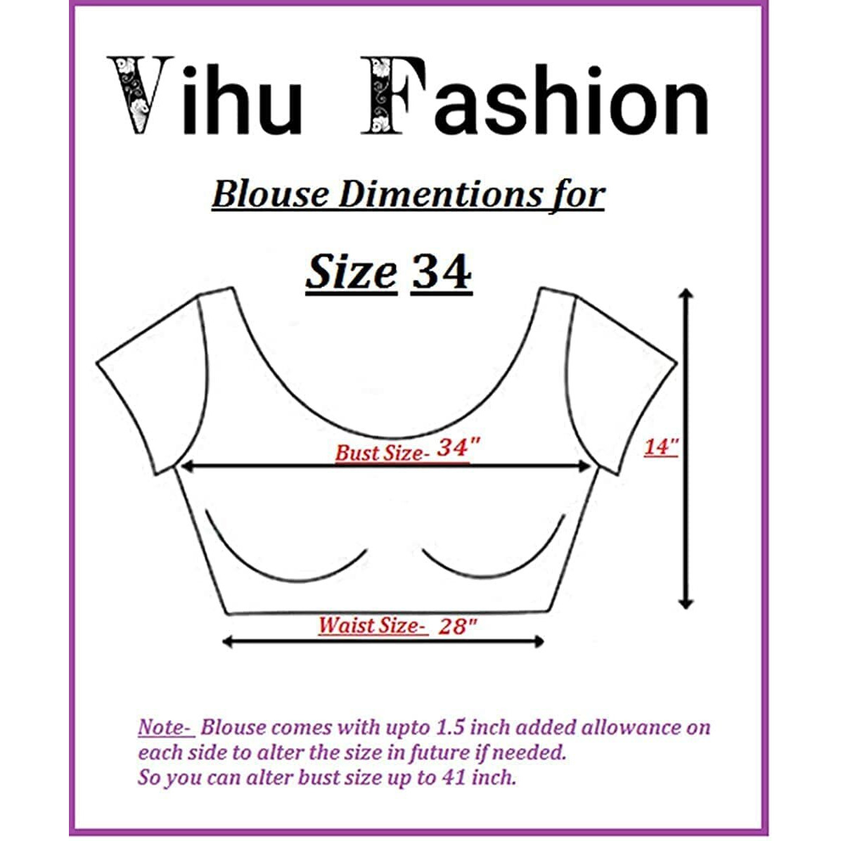 Vihu Fashion Womens Readymade Fancy Sifli Work Half Sleeve Saree Blouse.(Sifli Flower Dark Grey_38)