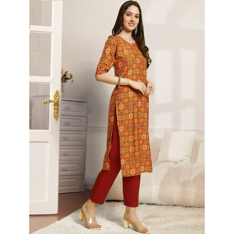 Pinkmint Kurta & Pant Set ll Printed Kurti ll Combo Kurta Set ll (Pack of 2)