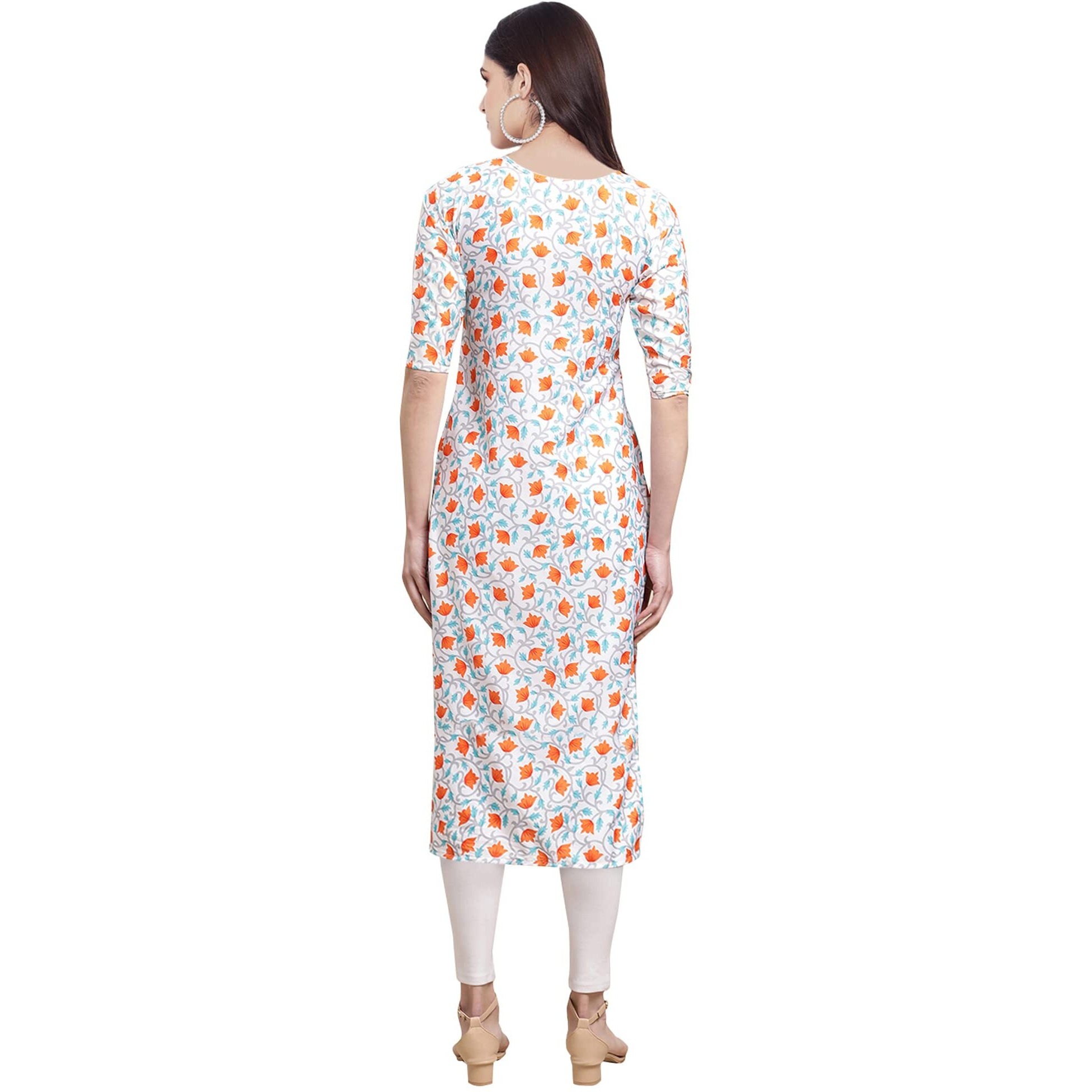 Pinkmint Women's Crepe Digital Print Straight Kurta [Pack of 6] (CKE-335-334-345-332-337-340-XL)