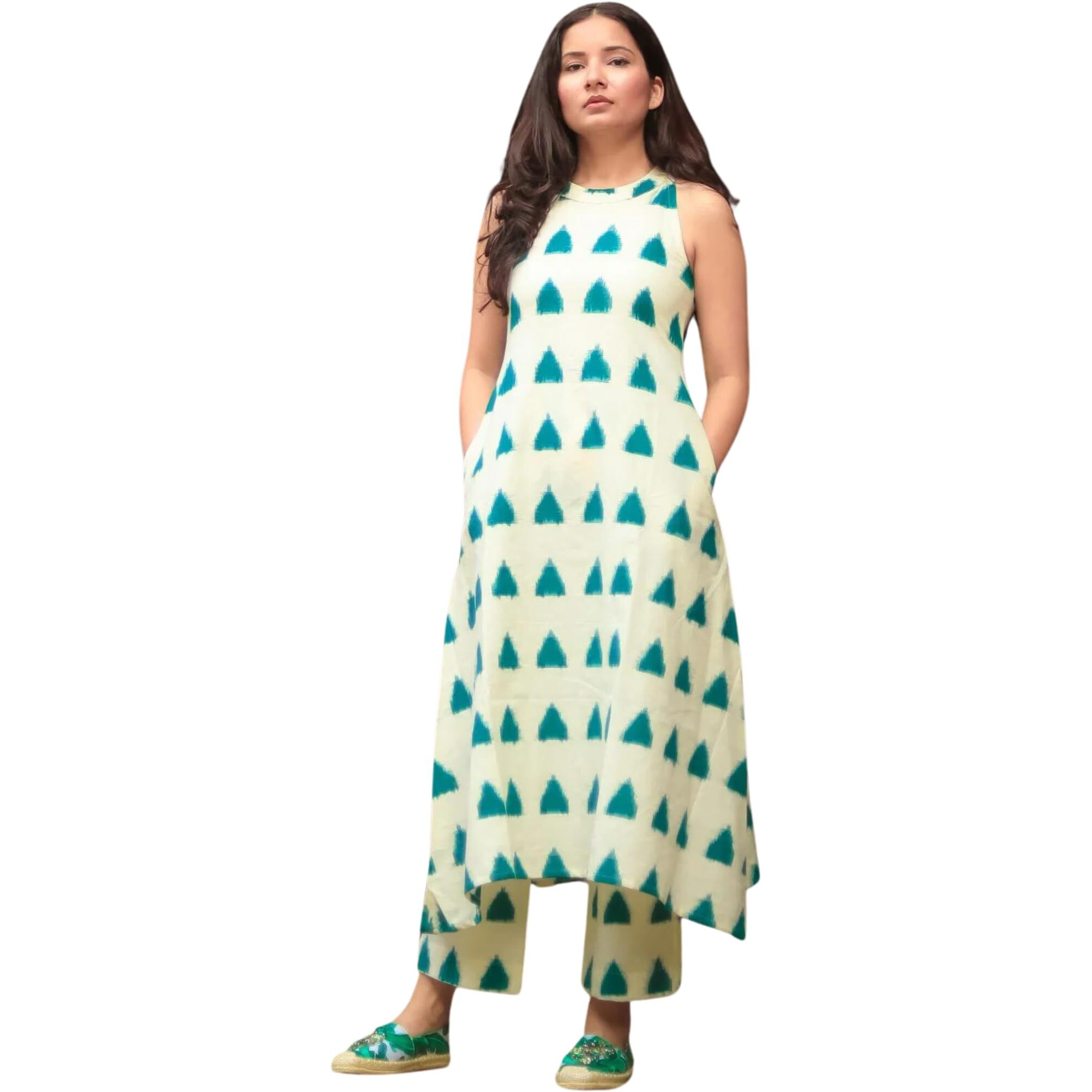 Leriya Fashion Kurta Set for Women | Women Kurta | Women Kurta Sets Kurtis | Women Kurta Pant Set | Women Kurta Pant Set Women Kurti Set with Pant | Women Kurta Set (Large, Off White)