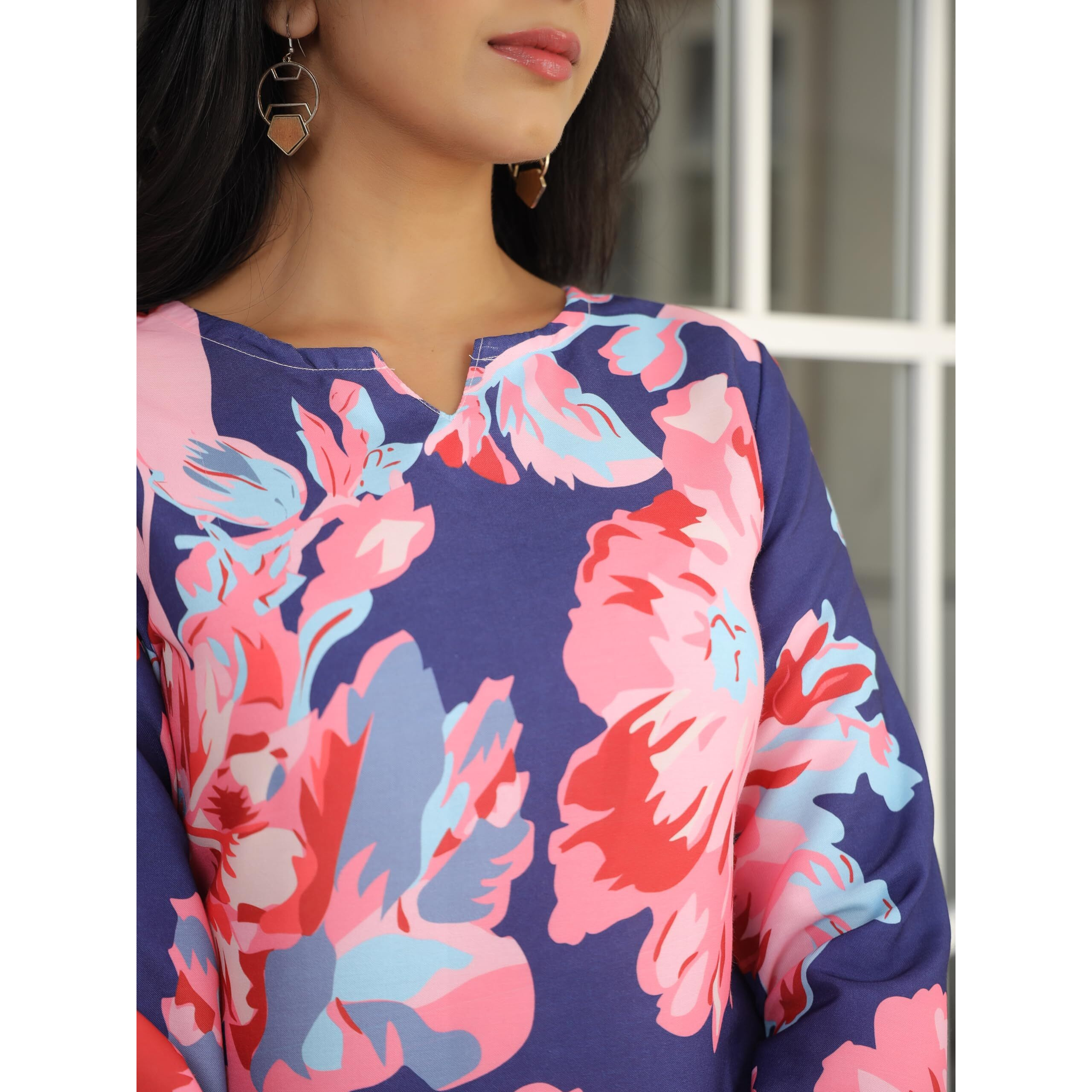 GRECIILOOKS Rayon Printed Classic Women Co-ord Set (GL-W2164&TR1130_Pink