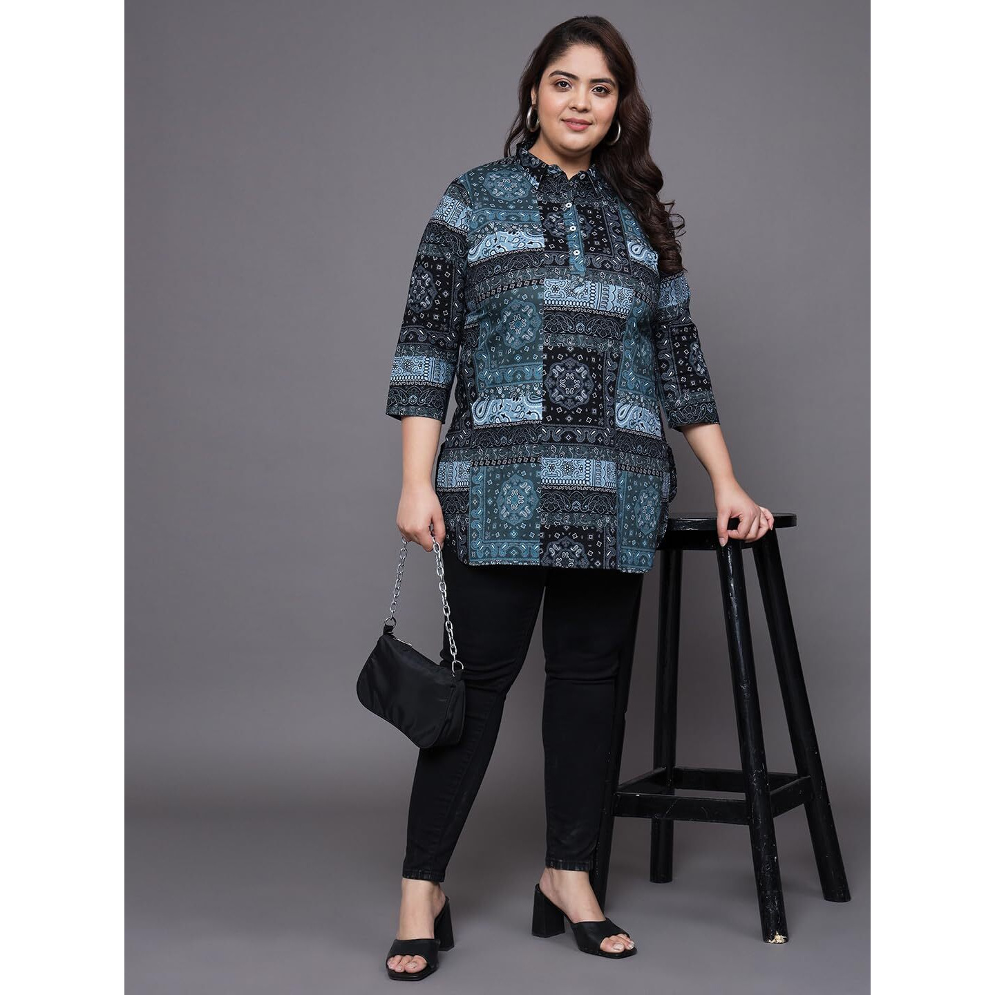 Tissu Women's Plus Size Multicolor Printed Pure Cotton Kurti (2265_Multicolor_4XL)