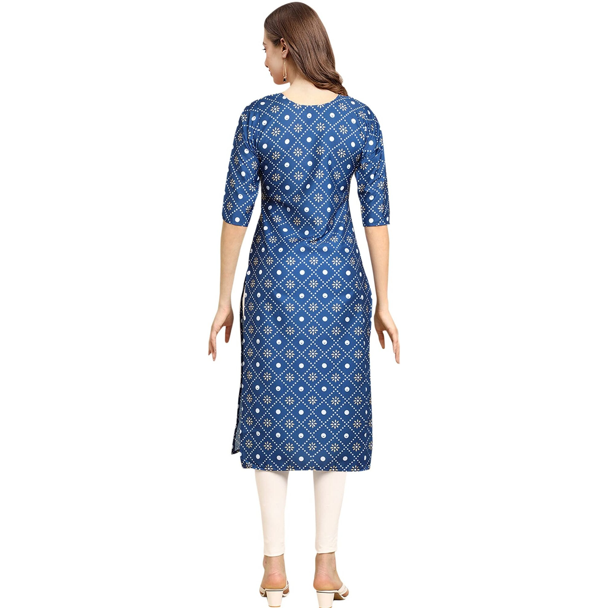 Pinkmint Women's Crepe Digital Print Straight Kurta [Pack of 6] (CKE-353-337-336-342-329-340-S)