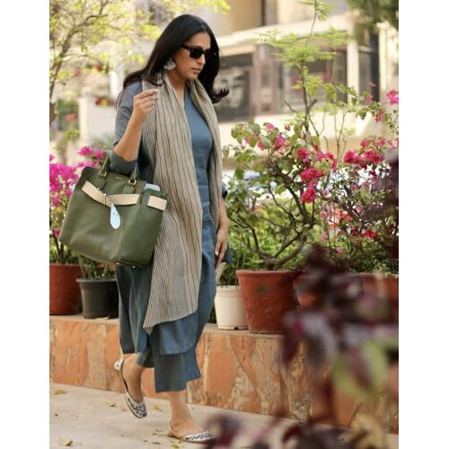 ANNI DESIGNER Women's Rayon Blend Straight Solid Kurta with Pant & Dupatta (Raja Saab Grey_S_Grey_Small)
