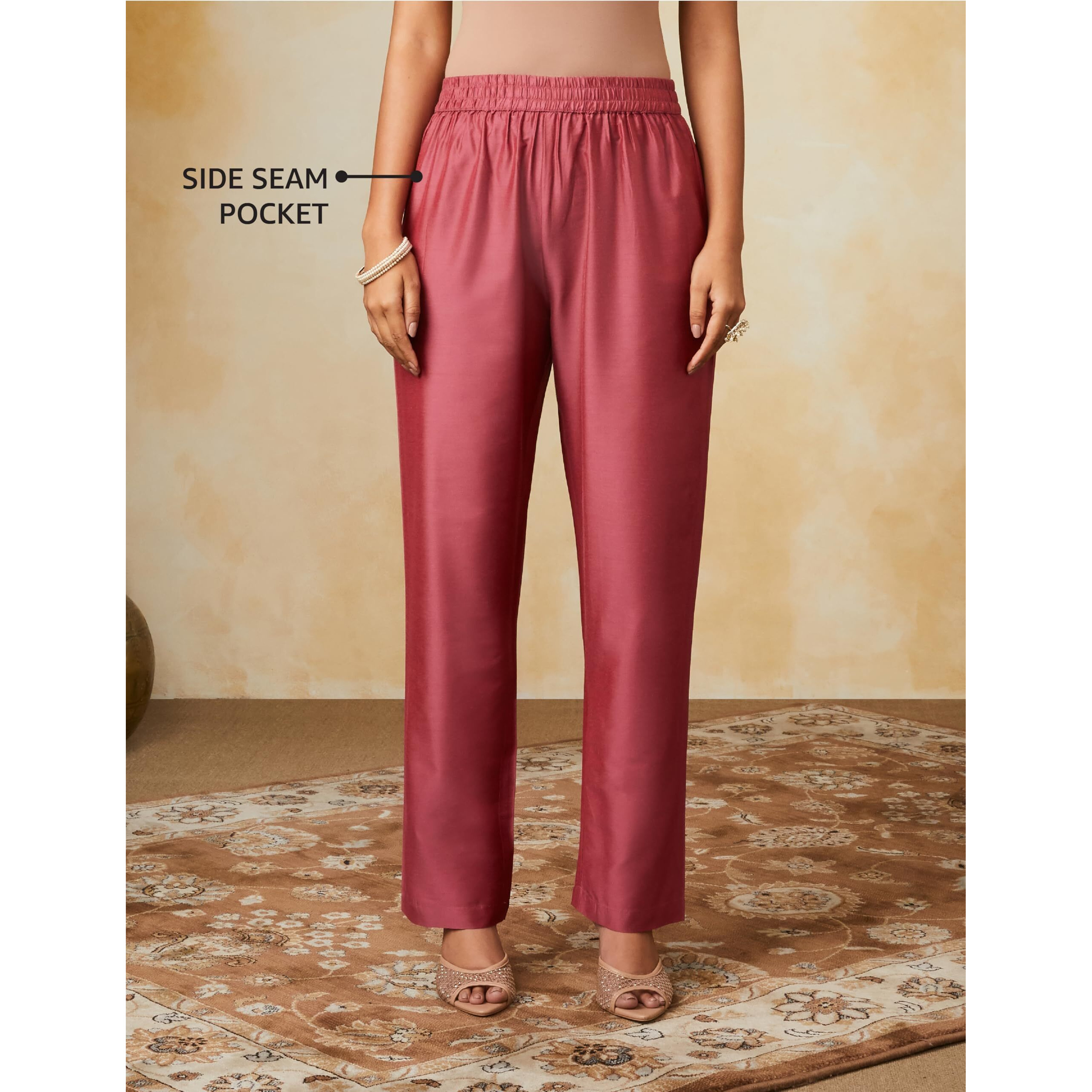 Amazon Brand - Myx Women's Rayon Salwar Suit (AW24-MYX-SKD-VN-01_Deep Pink_M)