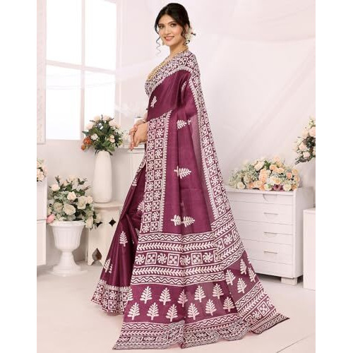 Priyashi Women's Woven Printed Art Silk Saree with Unstitched Blouse Material (AZ-PY-P3-KAMAKSHI-RADHA-Parent_Purple)