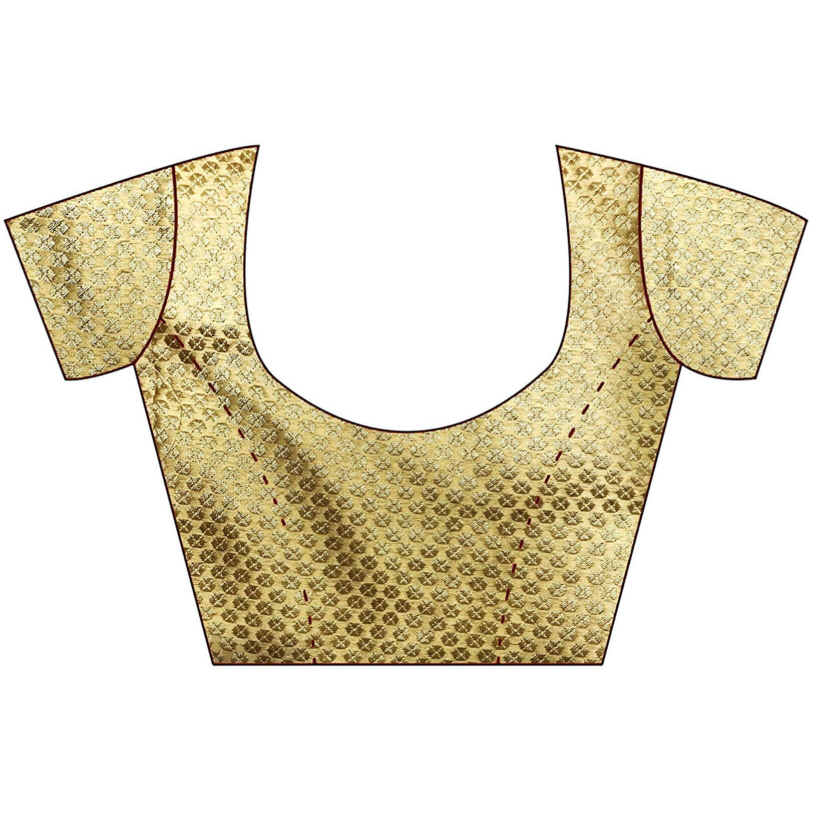 RANI SAAHIBA Women's Chiffon Saree With Blouse Piece