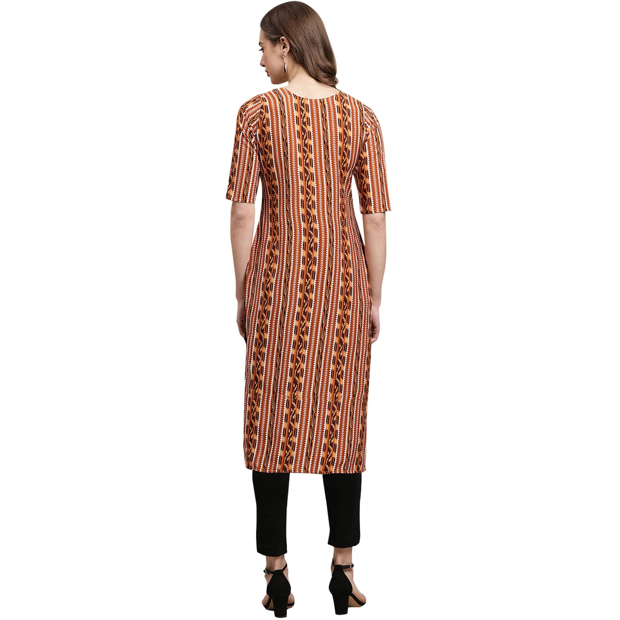 Pinkmint Women's Crepe Digital Print Straight Kurta Pack of 6 [CR-344-362-370-334-331-345-XXL]