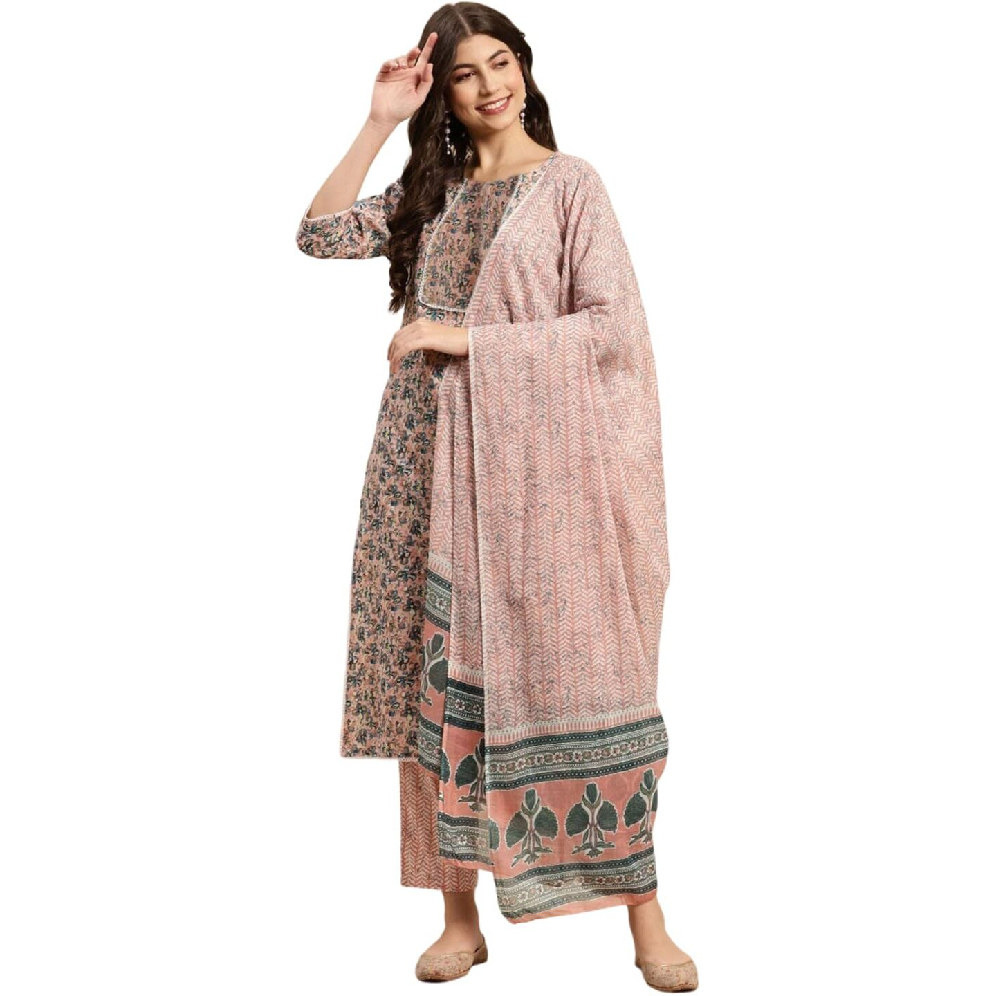 FABNEX kurta set for women | Women Kurta | Women Kurta Sets Kurtis | Women Kurta Pant Set | Women Kurta Pant Set Women Kurti Set with Pant (K-51) (L)