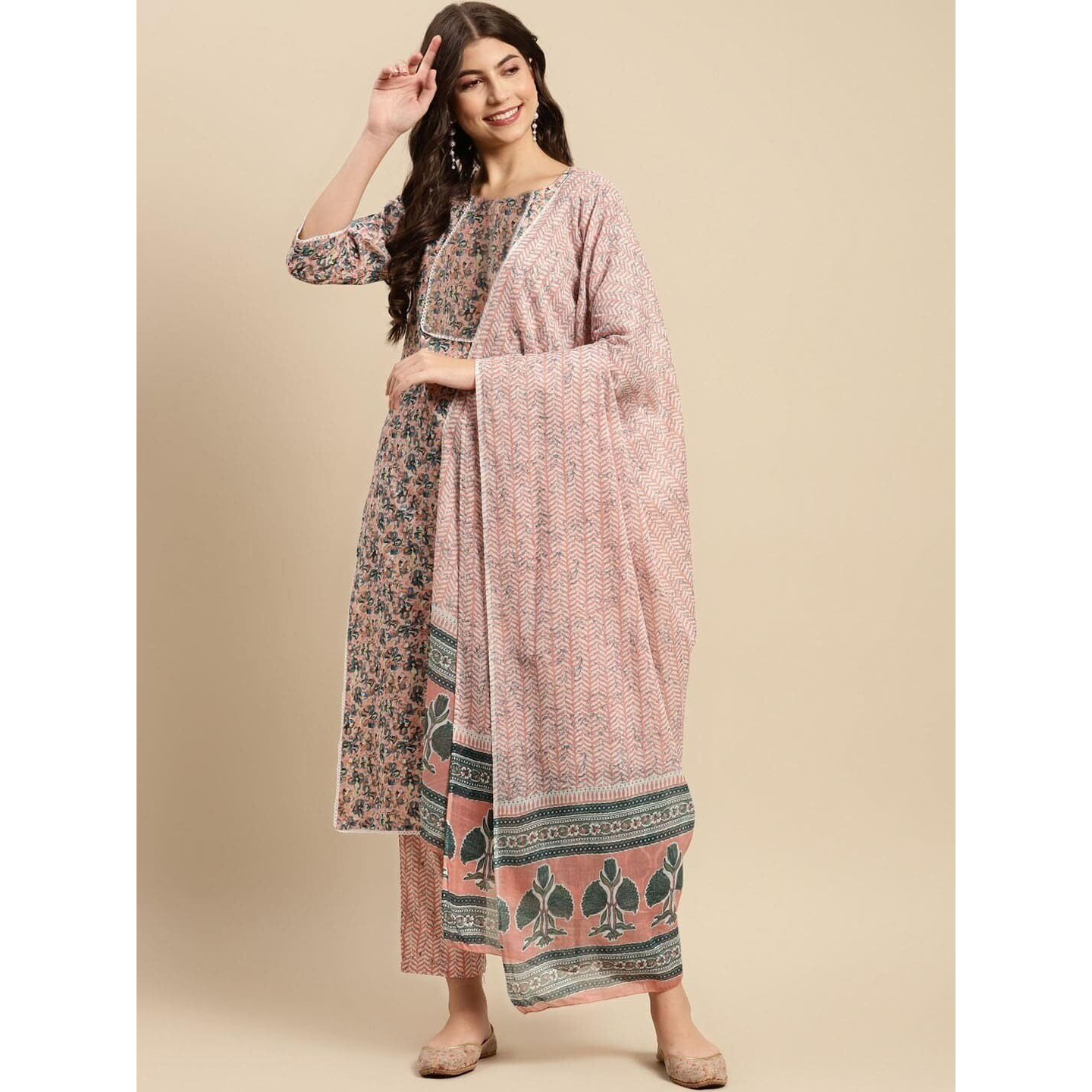 FABNEX kurta set for women | Women Kurta | Women Kurta Sets Kurtis | Women Kurta Pant Set | Women Kurta Pant Set Women Kurti Set with Pant (K-51) (L)