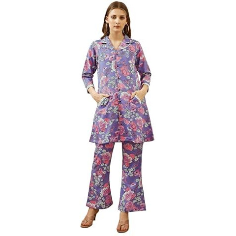SHIENZY Collared kurta pant set || co ord set || pocket kurta pant set for women