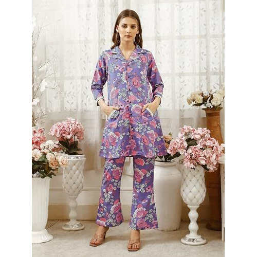 SHIENZY Collared kurta pant set || co ord set || pocket kurta pant set for women