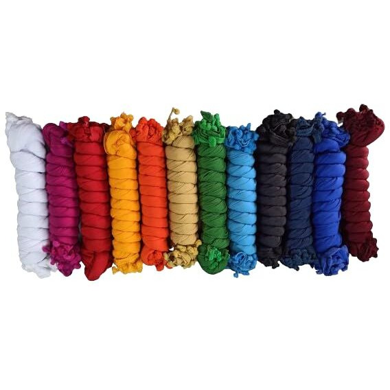 Nakoda Creation Cotton Blend Solid Dupatta For Women,Pack of 12_Arjun Pack Of 12 (Regular Color)