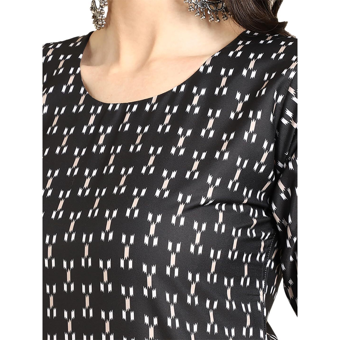 Pinkmint Women's Crepe Digital Print Straight Kurta Pack of 6 [CR-369-343-370-362-334-329-L]