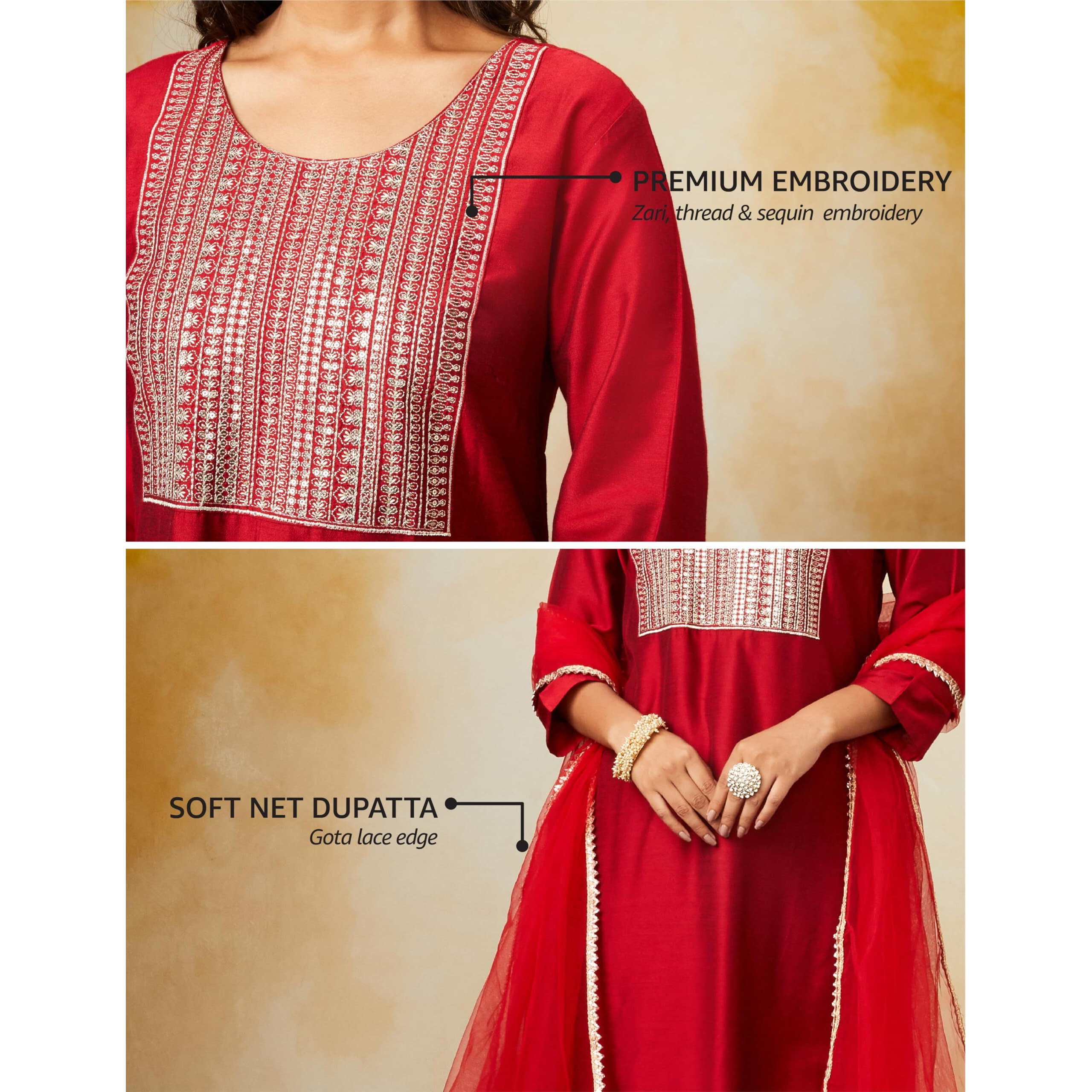 Amazon Brand - Myx Women's Rayon Salwar Suit (AW24-MYX-SKD-VN-02_Dark Pink_3XL)