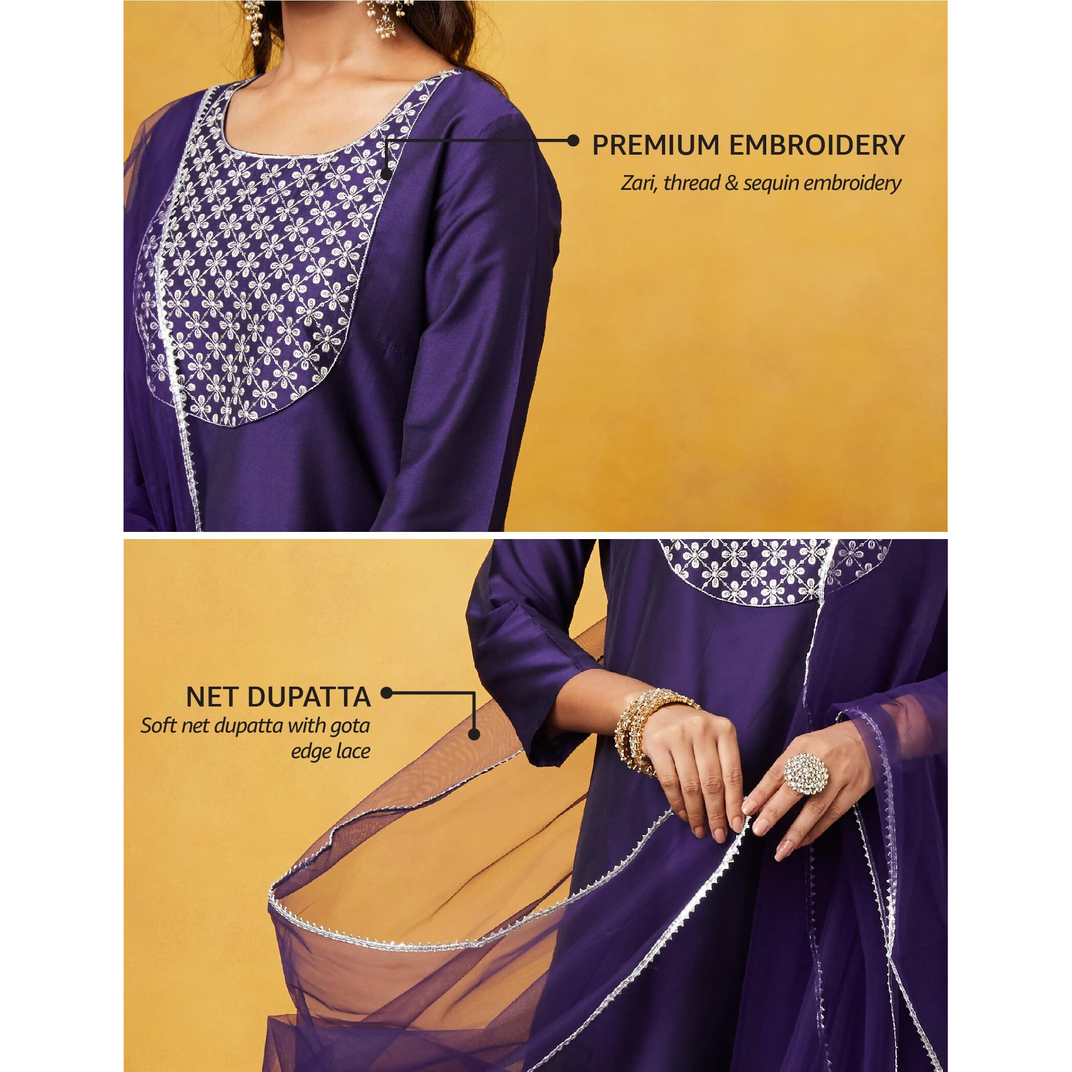 Amazon Brand - Myx Women's Rayon Salwar Suit (AW24-MYX-SKD-VN-01_Deep Purple_M)