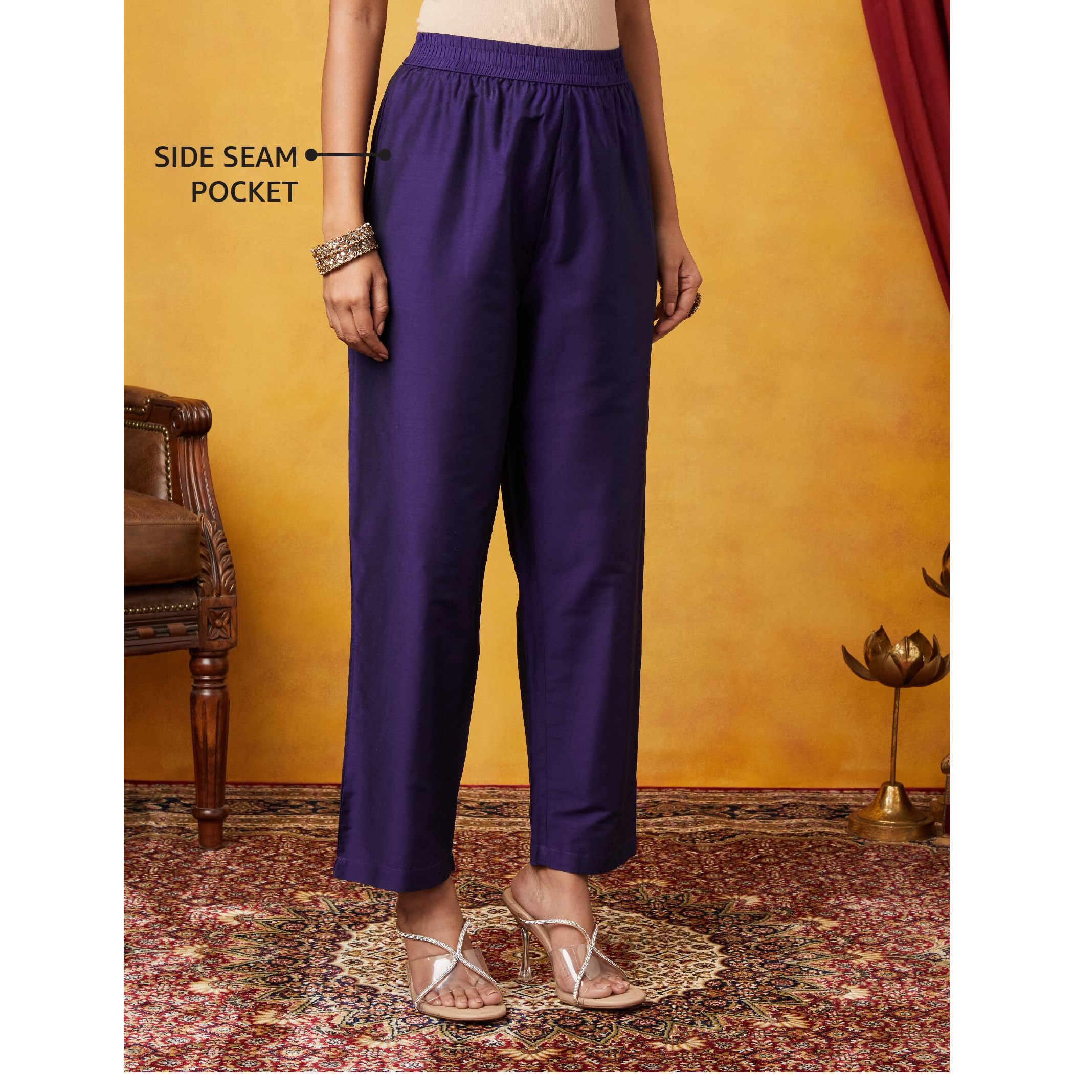 Amazon Brand - Myx Women's Rayon Salwar Suit (AW24-MYX-SKD-VN-01_Deep Purple_M)