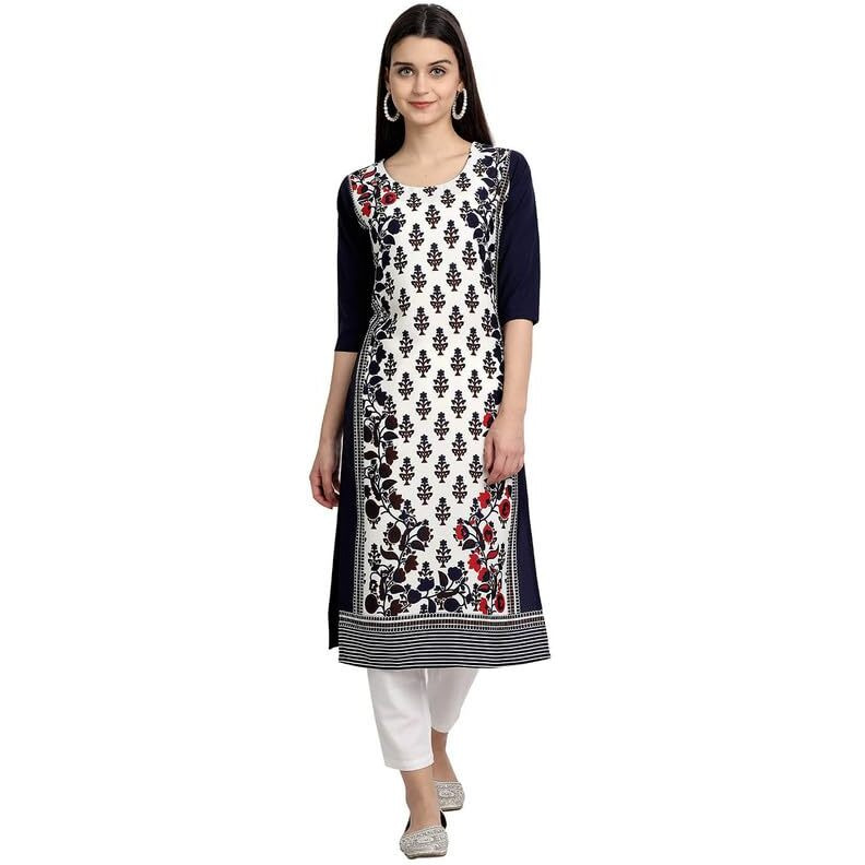 7Threads Kurti || Kurta for Women|| Kurta|| Women's Kurta|| Premium Kurti for Women|| Kurta for Women Office & Regular Wear Kurta for Women||Kurti for Girls||_Q_530069_S Blue