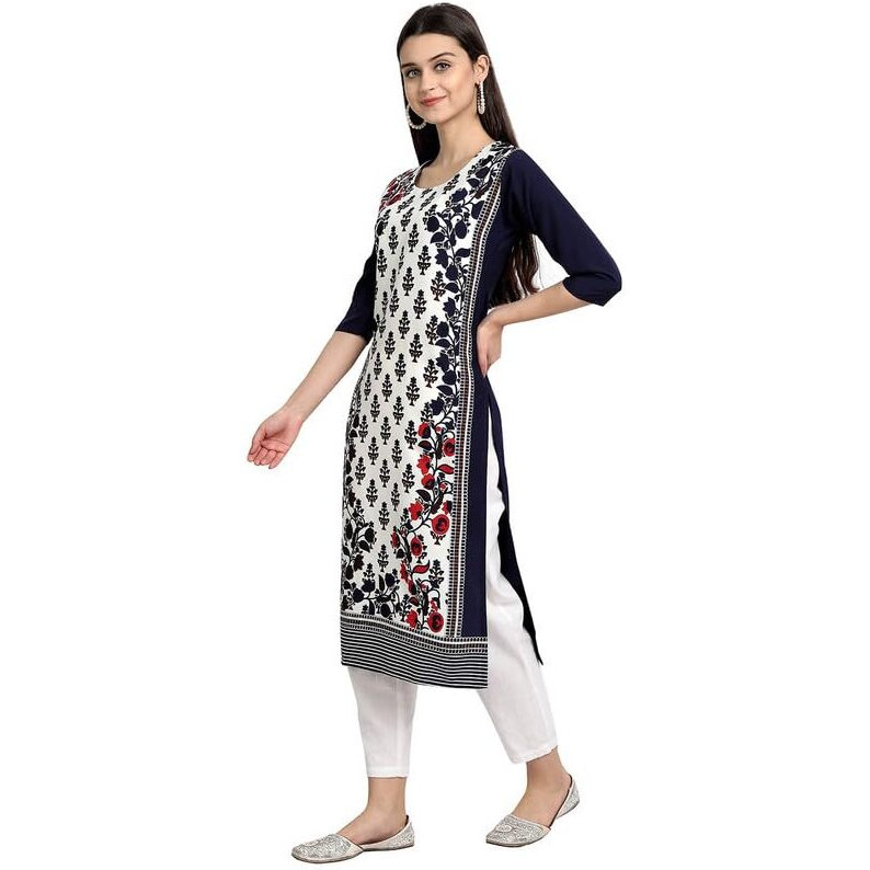 7Threads Kurti || Kurta for Women|| Kurta|| Women's Kurta|| Premium Kurti for Women|| Kurta for Women Office & Regular Wear Kurta for Women||Kurti for Girls||_Q_530069_S Blue