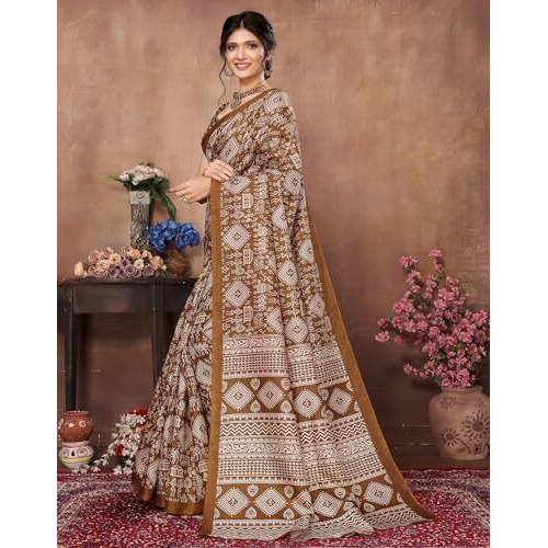 Yashika Women's Latest Woven Printed Art Silk Saree with Unstitched Blouse Material-Suitable for All Indian Weddings and Festivals (AZ-YS-P1-URMILA-YASHODA-Parent_Mustard)