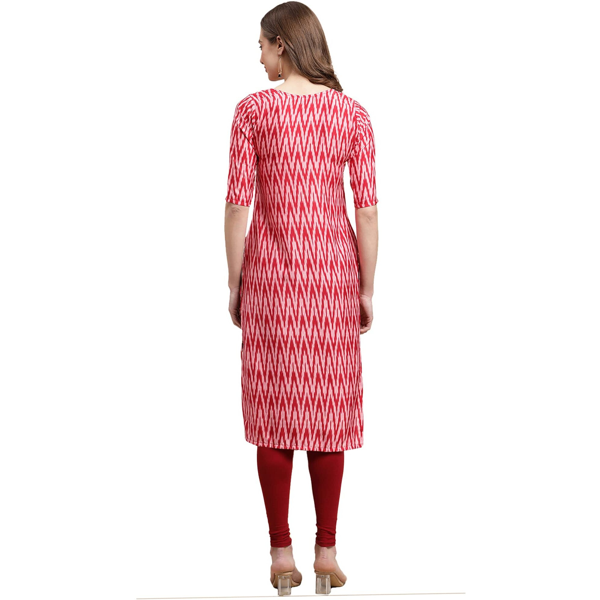 Pinkmint Women's Crepe Digital Print Straight Kurta (Pack of 4) [S-328-358-380-370-XL]