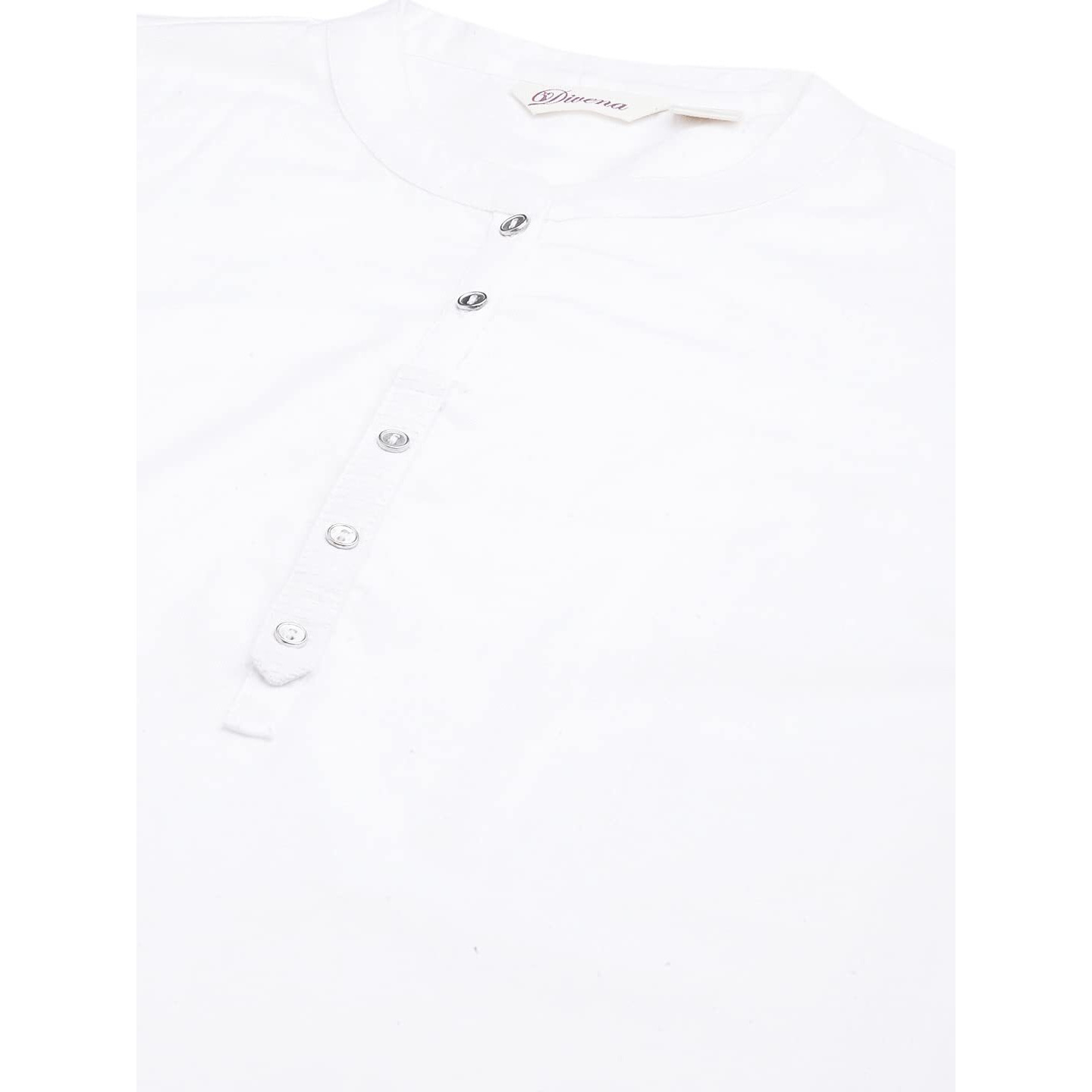 Divena Solid Beige Cotton Kurta