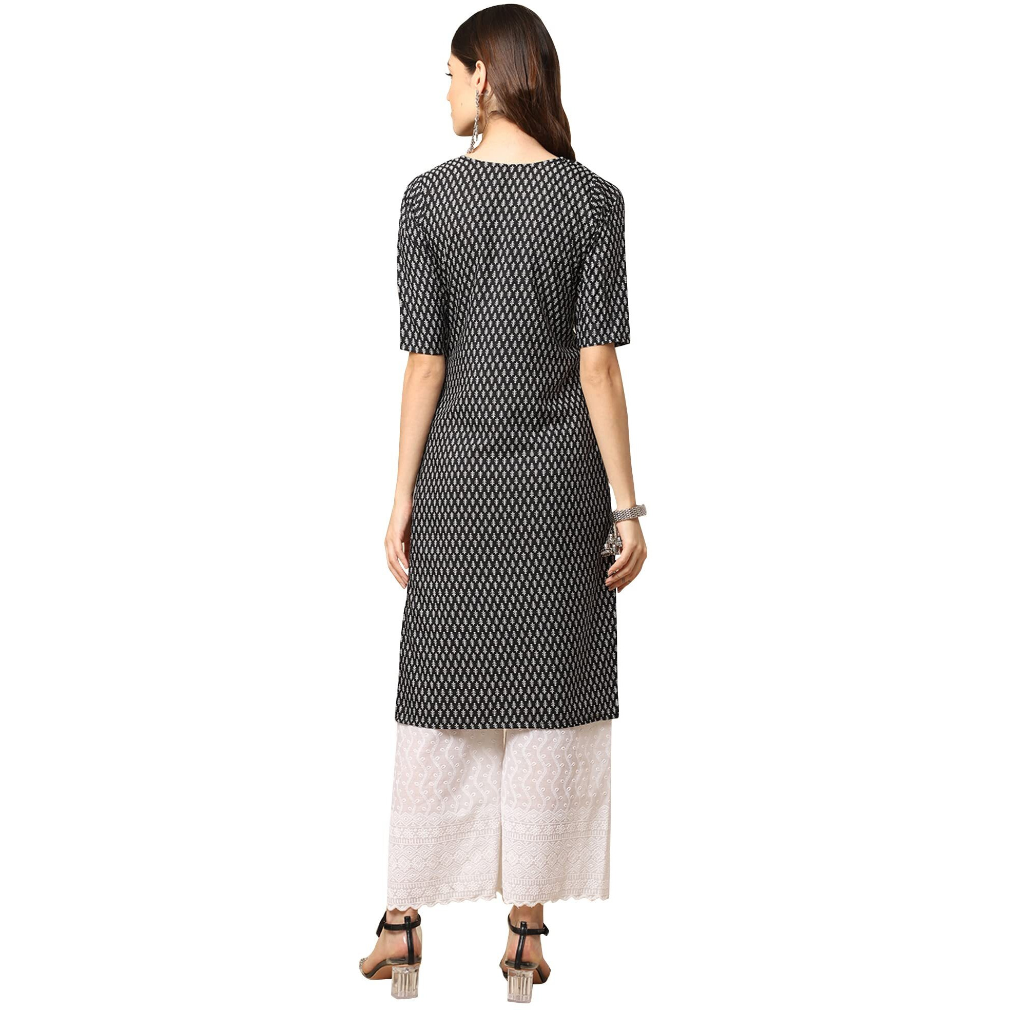 Pinkmint Women's Crepe Digital Print Straight Kurta [Pack of 5](SV-377-374-378-347-367-XL)